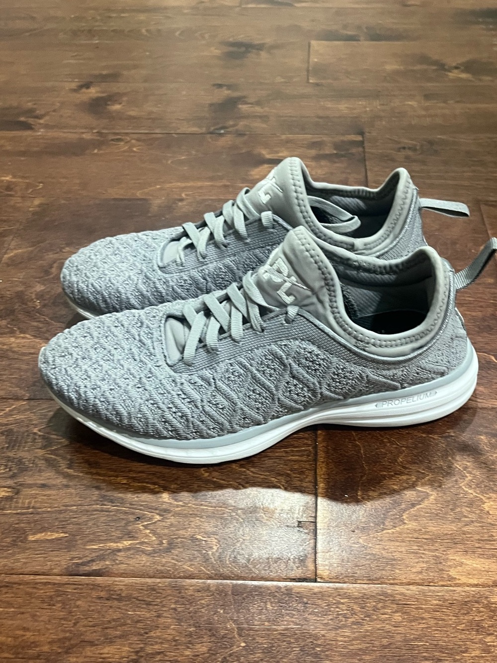 APL Men's Gray Knit Athletic Sneakers
